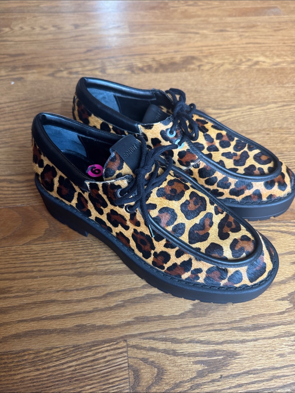 Schutz Cia Calf Hair Oxfords Like New - Picture 3 of 10